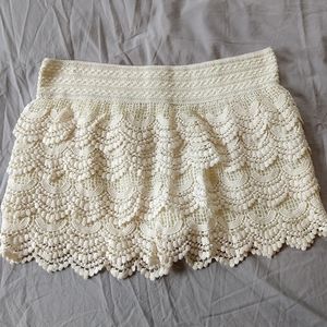 Crochet Layered Shorts Super Cute! M